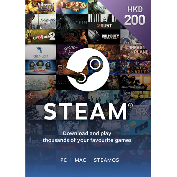 steam 點卡 · Steam預付卡200HKD · Steam點卡批發 · 買賬號